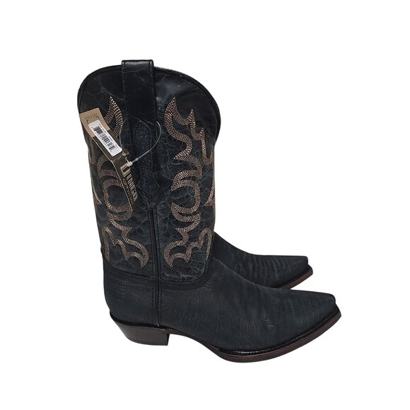 Dingo Men's DI 107 The Duke Snip Leather Pull On Western Boot Navy Size 12D - Picture 2 of 6